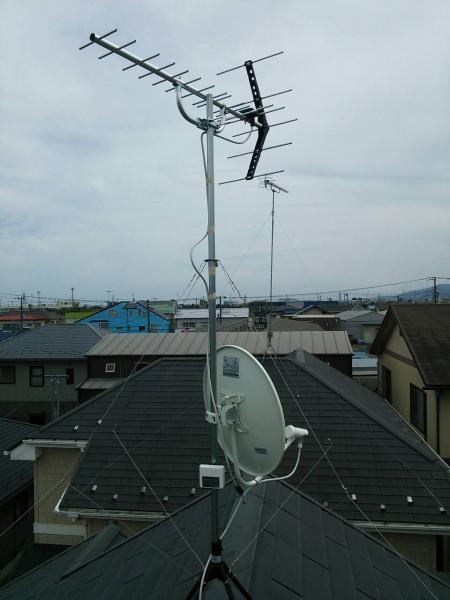 二宮町 C様邸 アンテナ・BS 取付工事